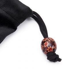 Small Velvet shofar protection bags embroidered with Menorah