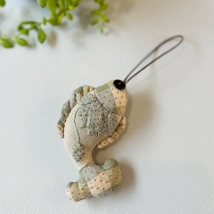 Fabric Patchwork Fish Pendant: New Year Gift, Car Decoration, Small Fish Bag Accessory