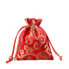 Silk Double-Layer Drawstring Scented Pouch: Portable Mosquito-Repellent Artemisia Jewelry Storage Gift Bag